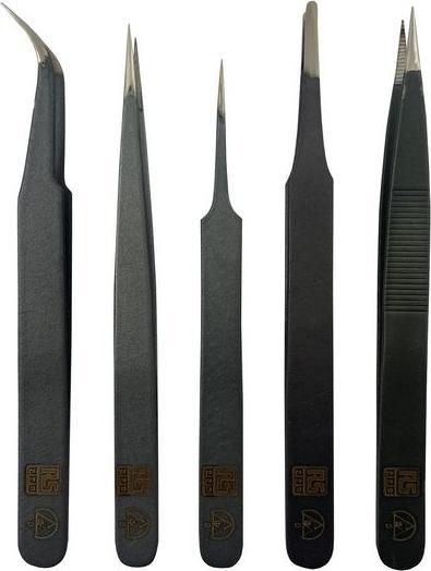 Actual product image RS PRO Steel, Curved, Fine, Rounded, Sharp, ESD Tw