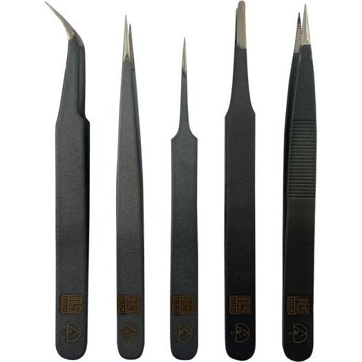 RS PRO, Pinzette, Set di bruciature 00D ESD, 2A ESD, 3 ESD, 5
