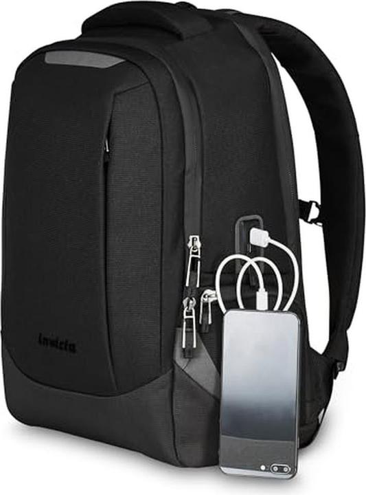 Produktbild Invicta Unisex-Rucksack mit Laptopfach, USB-Anschluss und wasserabweisendem Reissverschluss (20 l)