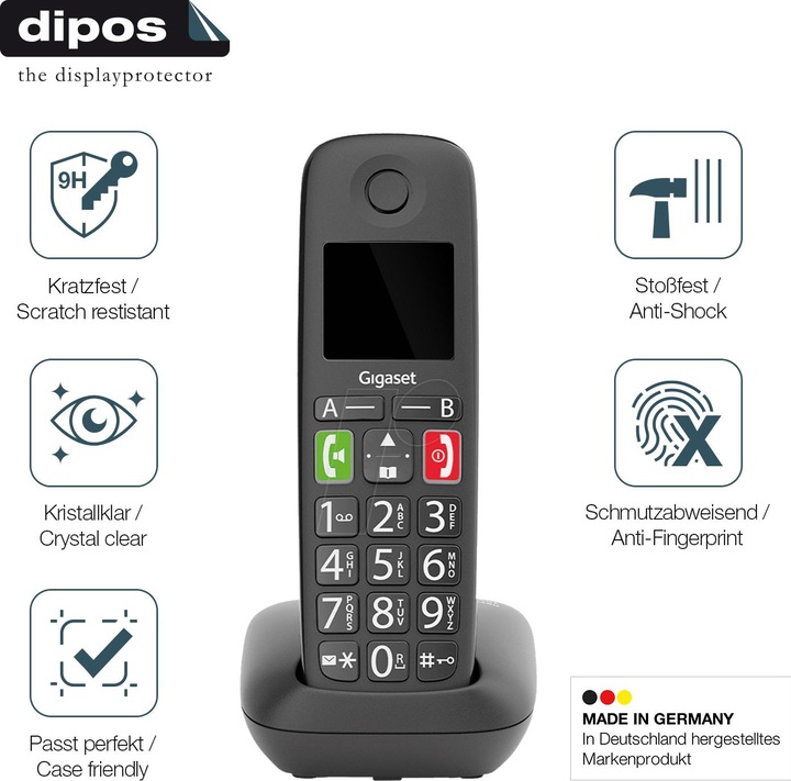 Actual product image Dipos Anti-Shock Screen Protector Clear (1 Piece, GS290)