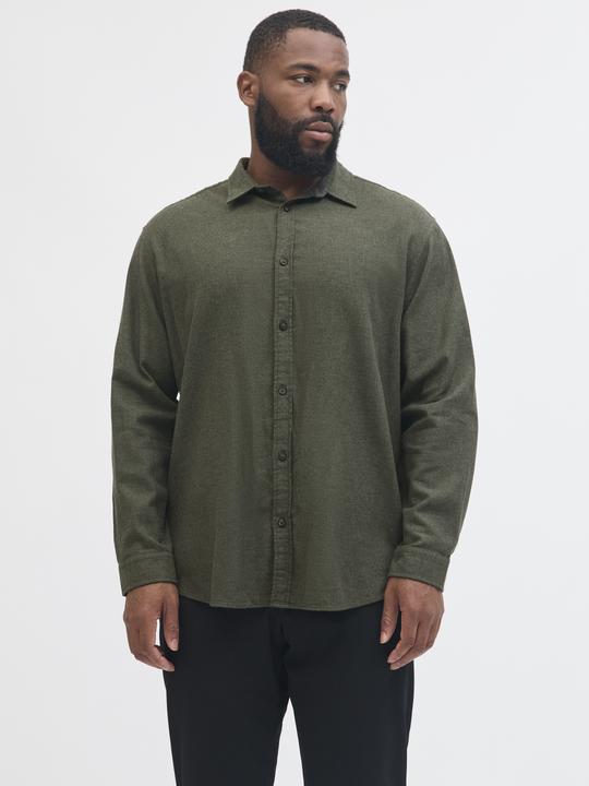 Produktbild Jack & Jones Jjeclassic Melange Shirt L/S Sn Pls (4XL)