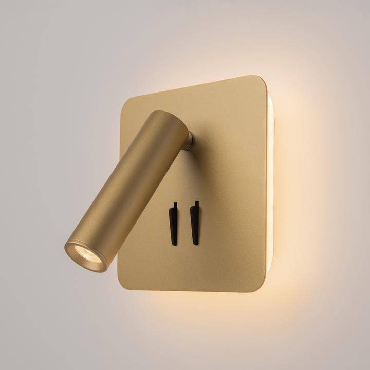 Produktbild Maytoni Ios 176 LED Wandleuchte 9W drehbar, schwenkbar Matt-Gold Warmweiss (550 lm)