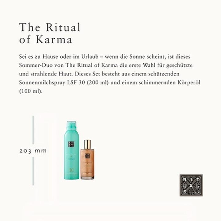 Produktbild Rituals Karma Summer Sun Care Set (Sonnencreme, SPF 30, 300 ml)