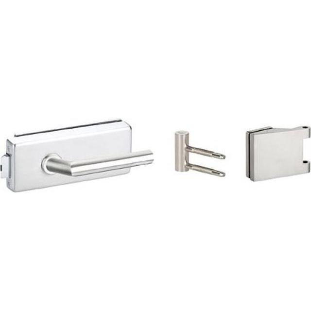 Universal Textiles, Türbeschlag + Scharnier, Aluminium Glastürbeschlag Set 3-tlg. - BB Lochung