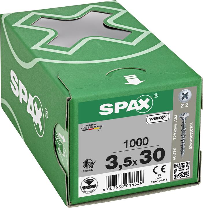 Produktbild Spax Linsenmultikopf Bremsrippen Z2 Vollgewinde Wirox (1000 Schrauben pro Stück)