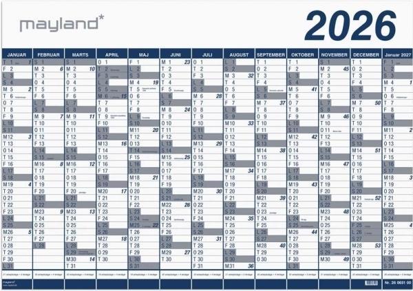 Immagine prodotto Mayland-Burde Calendario 1x13 mdr. PP-plast 2026 (i plastpose)
