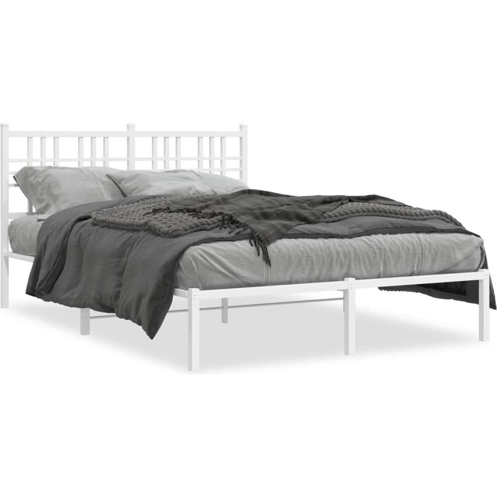 VidaXL, Bett, Bettgestell mit Kopfteil (120 x 190 cm)