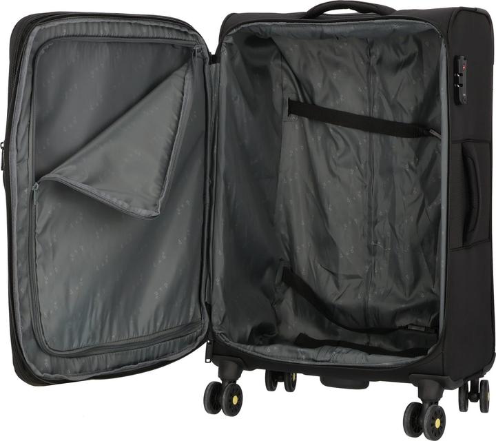 Actual product image D&N Travel Line 9704 4-wheel trolley M 68 cm with expansion fold (75 l, M (50 - 90l))