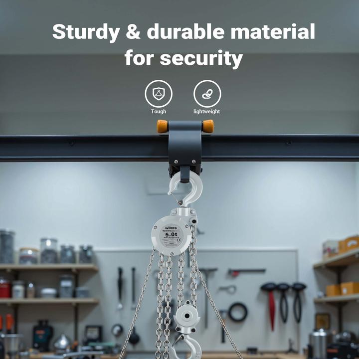 Actual product image Wiltec Kettenzug bis 5t Handkettenzug 3m Hubhöhe Tragmittel Hebezeug Hebelzug