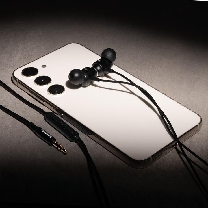 Actual product image Forever wired earphones EP-01 jack 3,5mm black (Cable)