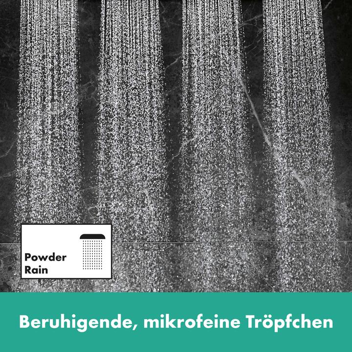 Produktbild hansgrohe Rainfinity Schulterbrause 500 1jet und Duschablage, 26243 (1 Strahlart, 13 l/min)