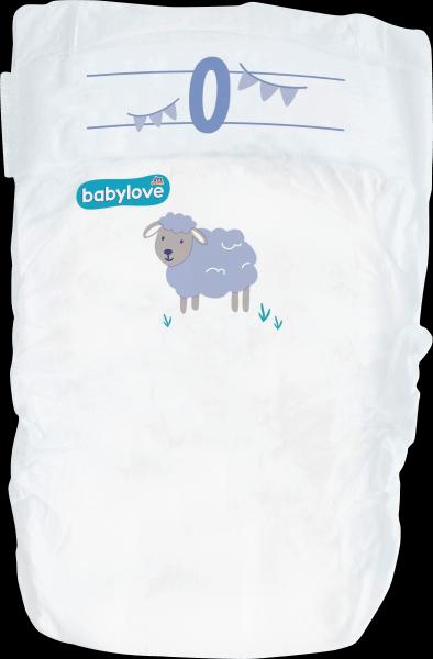 Produktbild dm babylove Premium-Windeln (Gr. 0, Tragepack, 24 Stück)