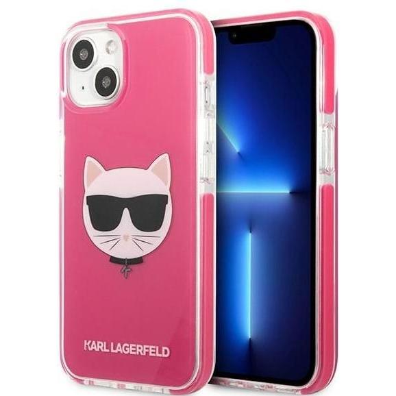 Karl Lagerfeld Hard Cover TPE Choupette Head Case Fuchsia, for iPhone 13 Mini, KLHCP13STPECPI (Apple iPhone 13 mini), Sm...
