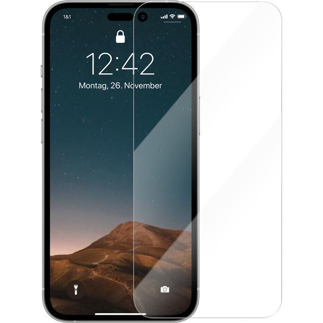 Woodcessories Premium Glass 2.5D (1 Stück, Apple iPhone 14), Smartphone Schutzfolie, Transparent