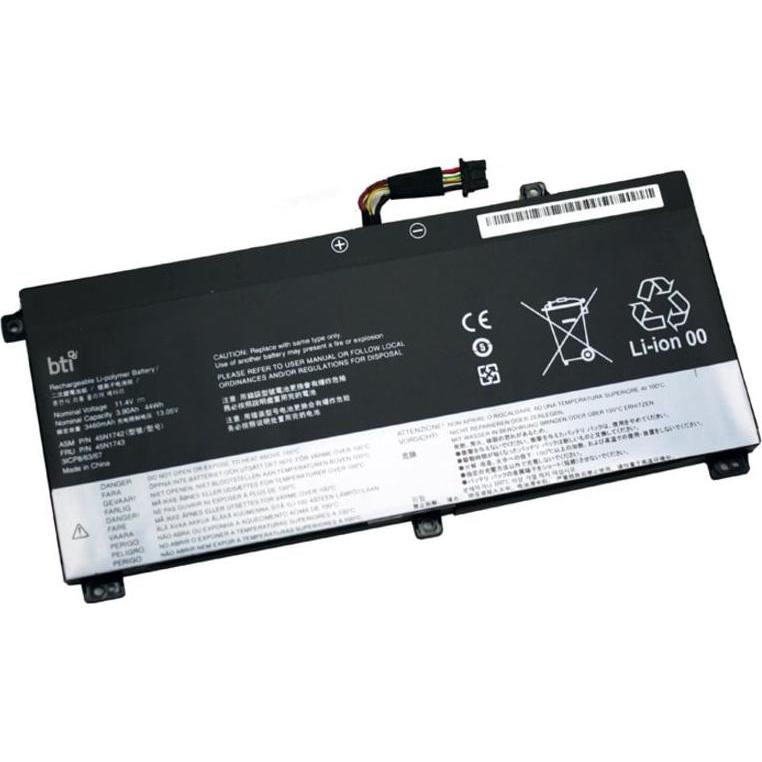 Origin Storage BTI 3C BATTERY THINKPAD T550 (3 Zellen, 3900 mAh), Notebook Akku, Schwarz