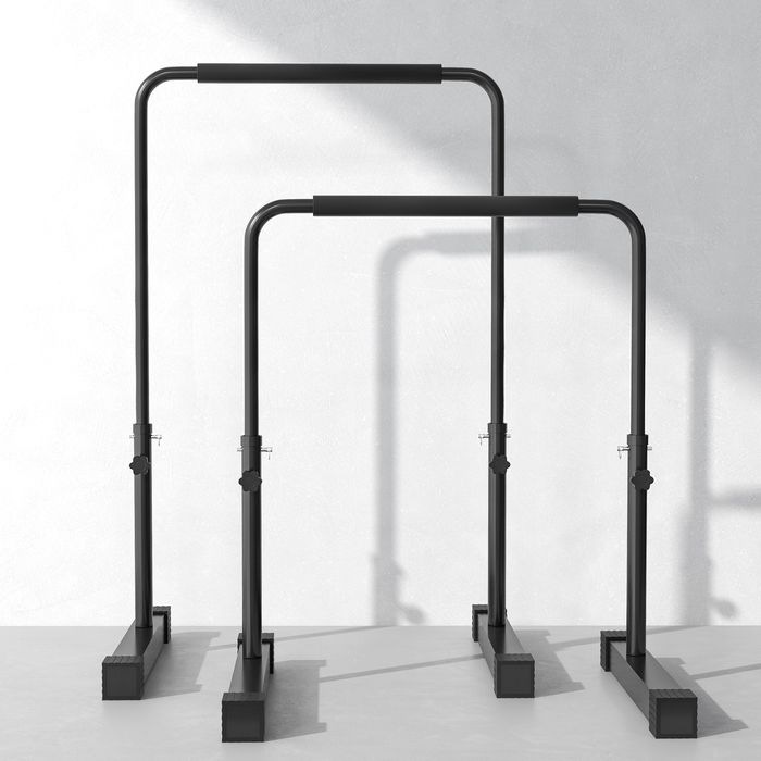 Produktbild Swisshandel24 Dip Barren Bars 2er Set 80-100 cm Rutschfest Dip Station für Muskeltraining