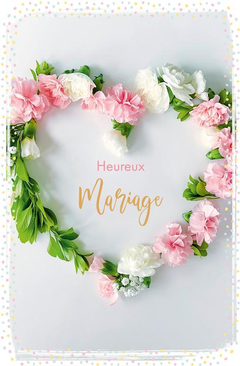 Produktbild ABC Hochzeitskarte FR B6 53110 Blütenherz (1 Stk.)