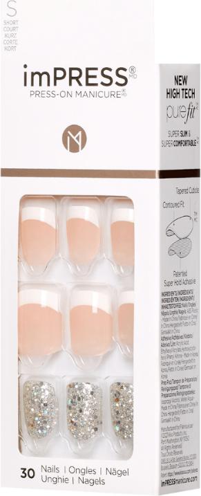 Produktbild KISS Kunstnägel-Set Time Slip 30 Stück (Kunstnägel, Weiss, Transparent)