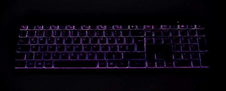 Actual product image Gembird KBS-ECLIPSE-M500 Backlight Pro Business Slim wireless desktop set US layout black (US, Cable)