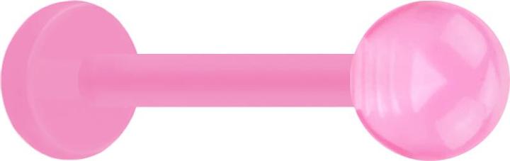 Actual product image Star Piercing Micro Labret pink with ball pink (without brass, Plastic)