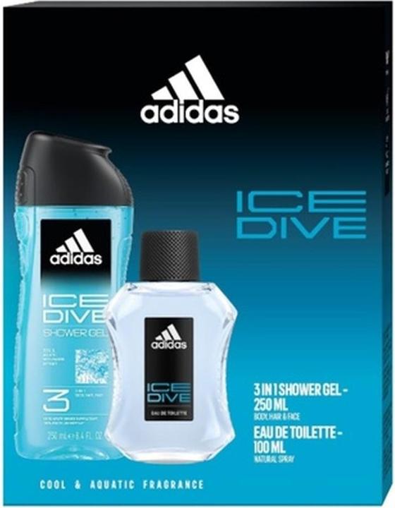 Immagine prodotto adidas Ice Dive Eau De Toilette Spray 100ml Shower Gel 250ml Set (Set per la cura del corpo)