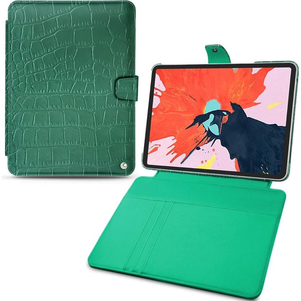 Noreve Lederschutzhülle Wallet (iPad Pro 11 2018 (1. Gen)), Tablet Hülle, Grün
