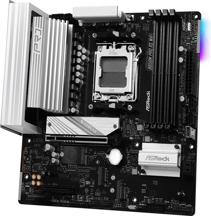 Actual product image AsRock B850M Pro RS WiFi (AM5, AMD B850, mATX)