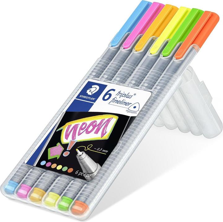 Actual product image Staedtler triplus fineliner 334 triangular fineliner (Neon, 6x)