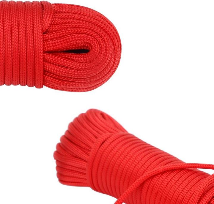 Produktbild Intirilife 31m Nylon Outdoor Seil in ROT (23.30 m)