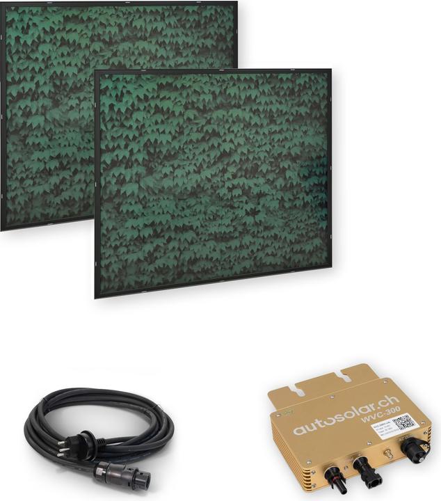 Produktbild Autosolar Balkonkraftwerk in Blätteroptik (400 W)