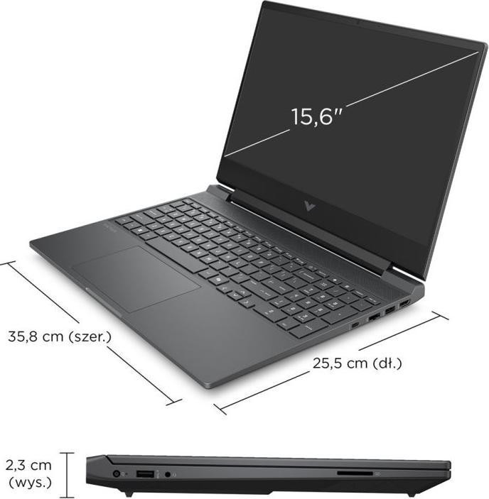 Actual product image HP Victus 15-fb3231nw RTX 4050 (15.60", 512 GB, 16 GB, Eng. Int., AMD Ryzen 7 7445HS)