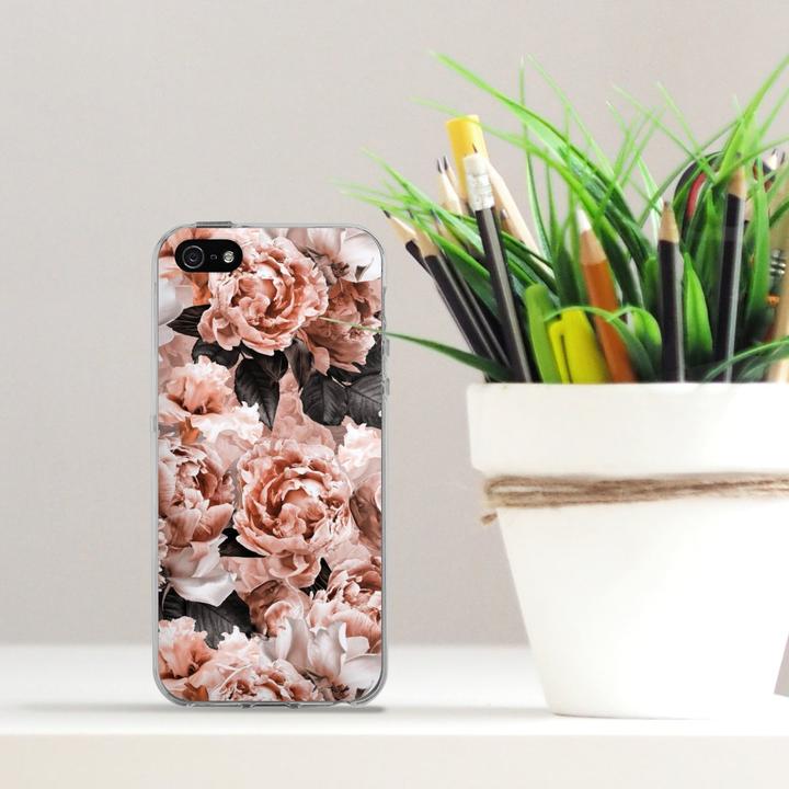 Produktbild DeinDesign Silikon Hülle für Apple iPhone 5 Handyhülle Case Smartphone Schutzhülle Blume Rose Vintage (Apple iPhone 5)