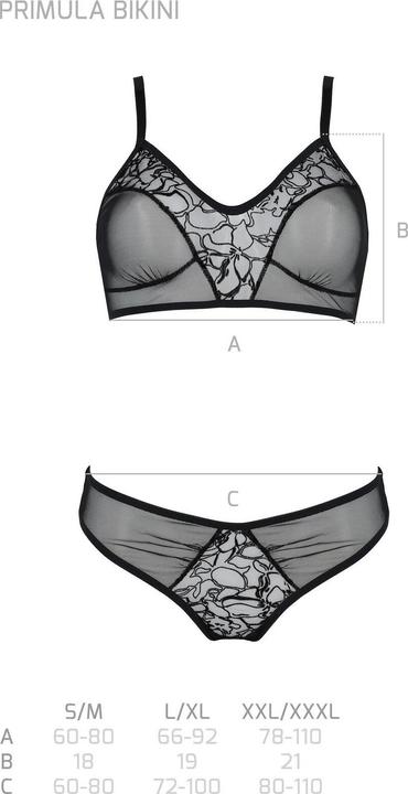 Actual product image ECO Collection Primula 2-piece bralette set black (3XL, XXL)