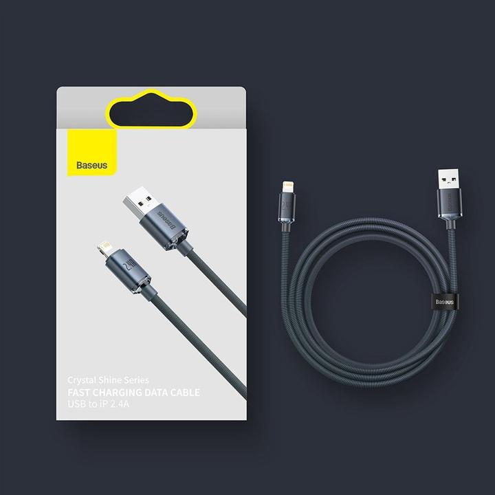 Produktbild Baseus Crystal Shine Series Fast Charging Data Cable USB to iP 2.4A 1.2m Blue (1.20 m)