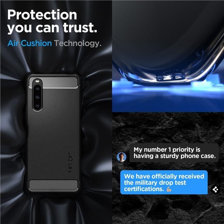 Produktbild Spigen Rugged Armor Sony Xperia 10 V czarny/black ACS06202 (Sony Xperia 10 V)