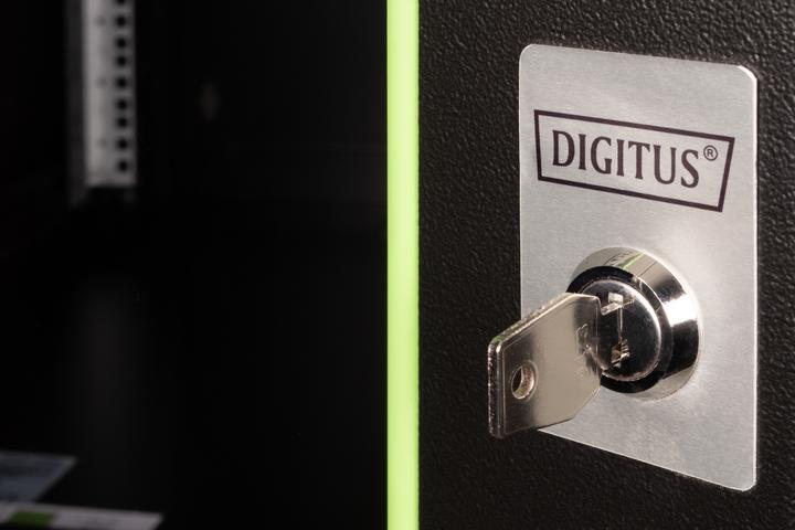 Actual product image Digitus DN-19 09U-6/6-SW Wall cabinet black (9 RU, 19 inch rack)