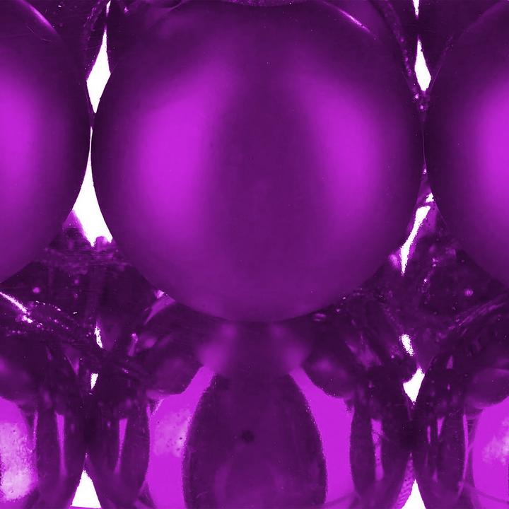 Produktbild Relaxdays - Weihnachtskugeln 50er Set, Pink/ Silber, 7 x 6 cm (50 x)