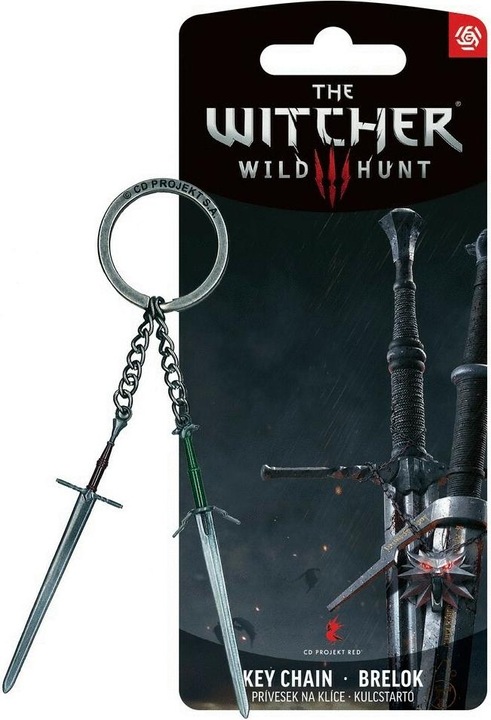 Actual product image Good Loot The Witcher 3 Geralt Two Swords Keychain