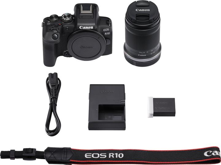 Actual product image Canon EOS R10 Kit incl. EF-EOS R Adapter - EU (18 - 150 mm, 24.20 Mpx, APS-C / DX)