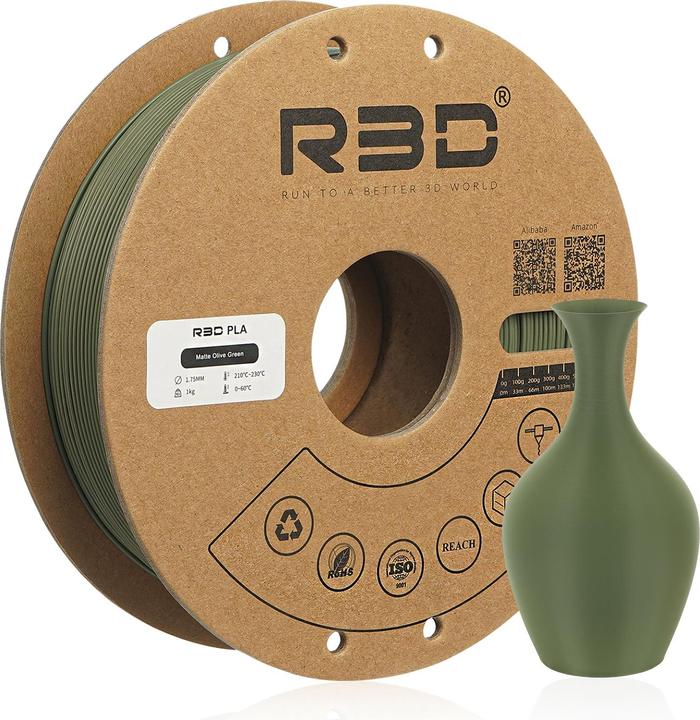 Produktbild R3D ePLA-Matte Olive Grün Filament 1.75mm 1Kg (PLA, 1.75 mm, 1000 g)