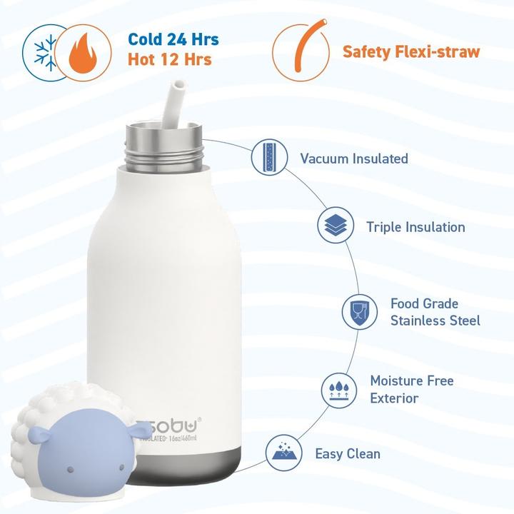 Image du produit Asobu Bestie Penguin - Thermoflasche mit Strohhalm 460 ml (0.46 l)