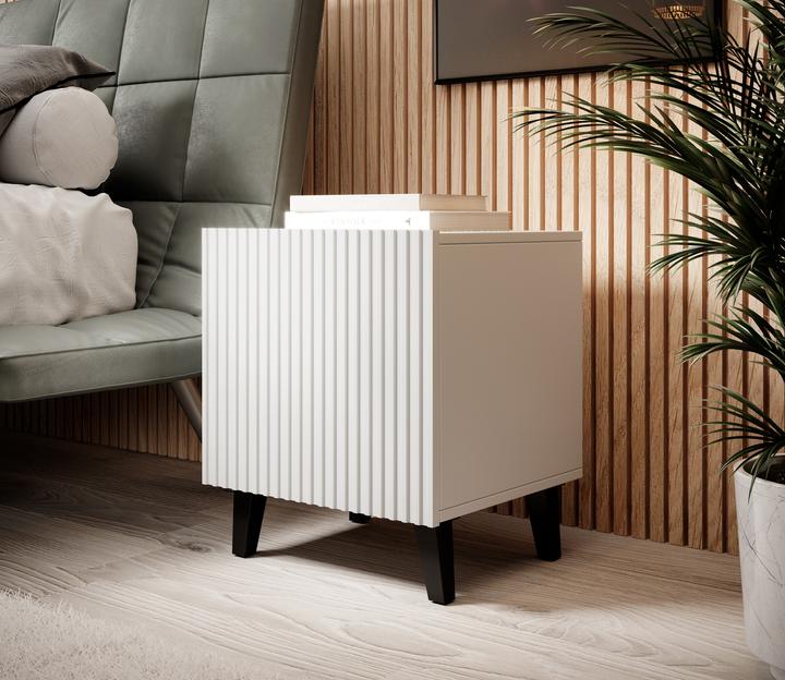 Actual product image Cama PAFOS bedside cabinet 2pcs. 45x40xH.51 white matt (45 x 40 x 51 cm)