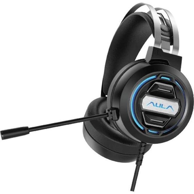 Thumbnail - Aula S603 Noise-Off Gaming-Headset, 50-mm-Treiber, 2 m Kabel, 2 x 3,5 mm Audio/Mikrofon + USB, RGB-LED (Kabelgebunden), ...