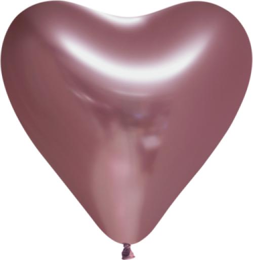 Produktbild Fiesta 100 Herzballon Chrome Roségold 30 cm