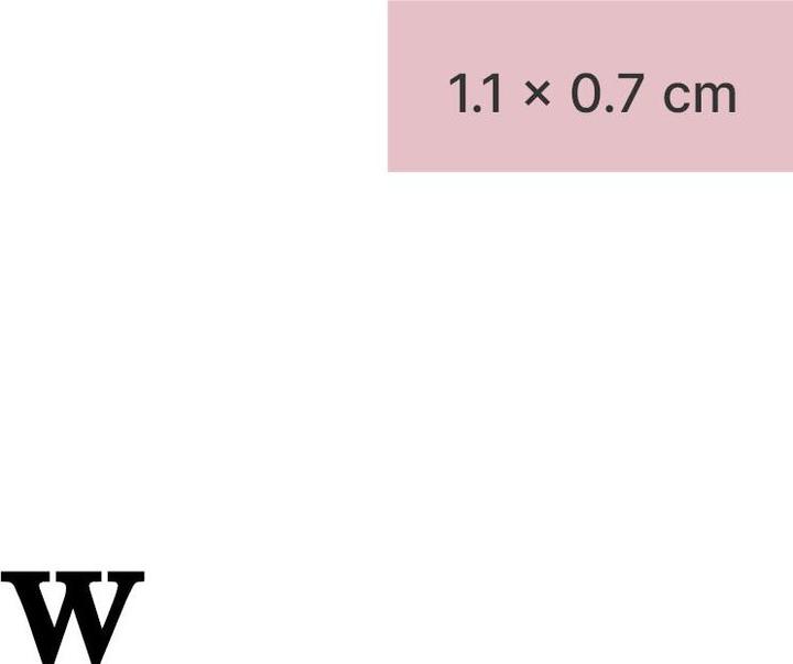 minink Tatouage temporaire - Lettre majuscule : W