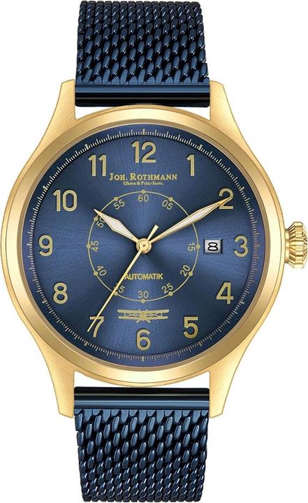 Image du produit John Rothmann Montre automatique Homme Flight en acier inoxydable bleu - 26861 (Montre analogique, 42 mm)