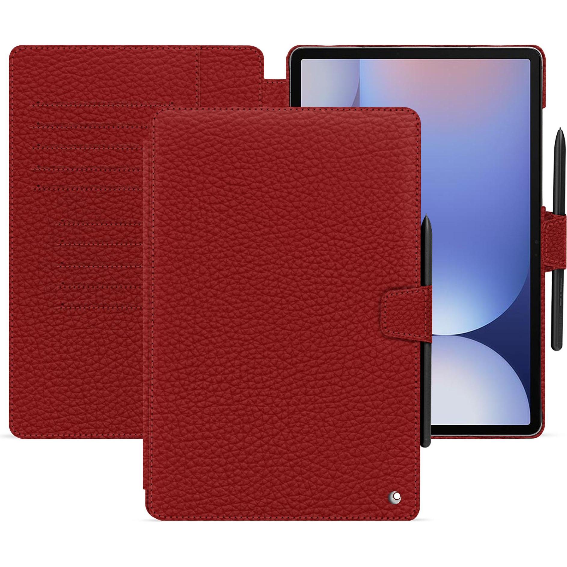 Noreve Lederschutzhülle für Samsung Galaxy Tab S10+ (Galaxy Tab S10+), Tablet Hülle, Rot
