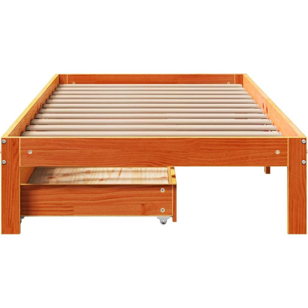 Thumbnail - VidaXL, Bett, Bett mit Schubladen Kiefer (100 x 200 cm)