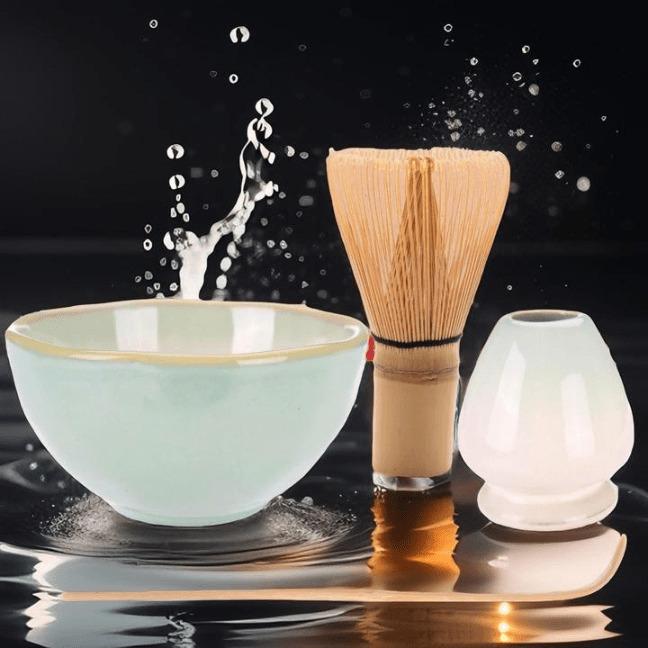 Actual product image Calimatcha Matcha set lotus seeds