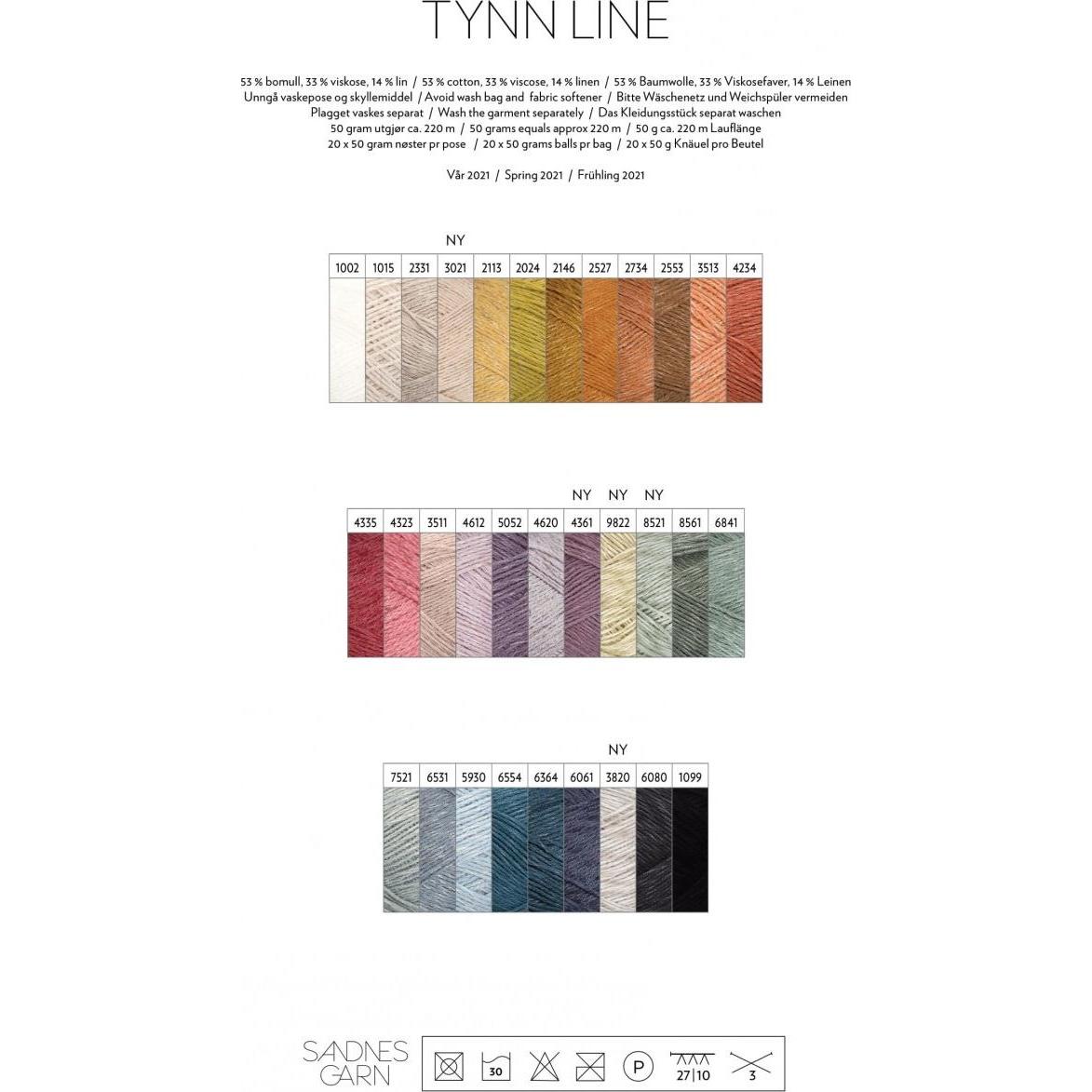 Thumbnail - Sandnes Garn Tynn Line 50g, Garn + Wolle, Grau